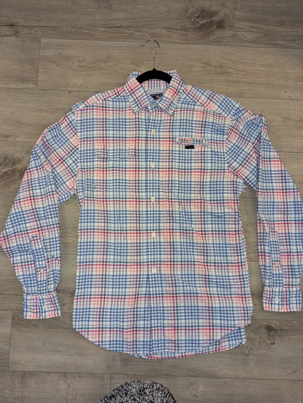 MENS VINEYARD VINES MULTI-COLOR PLAID HARBOR SHIRT - SIZE S